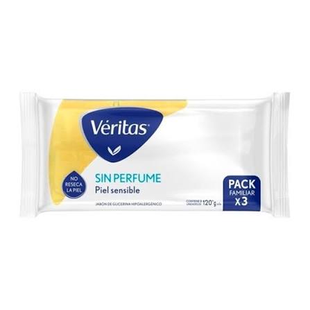JABON DE TOC VERITAS    X3   120g NEUTRO HIPOALERGENICO S/PERFUME